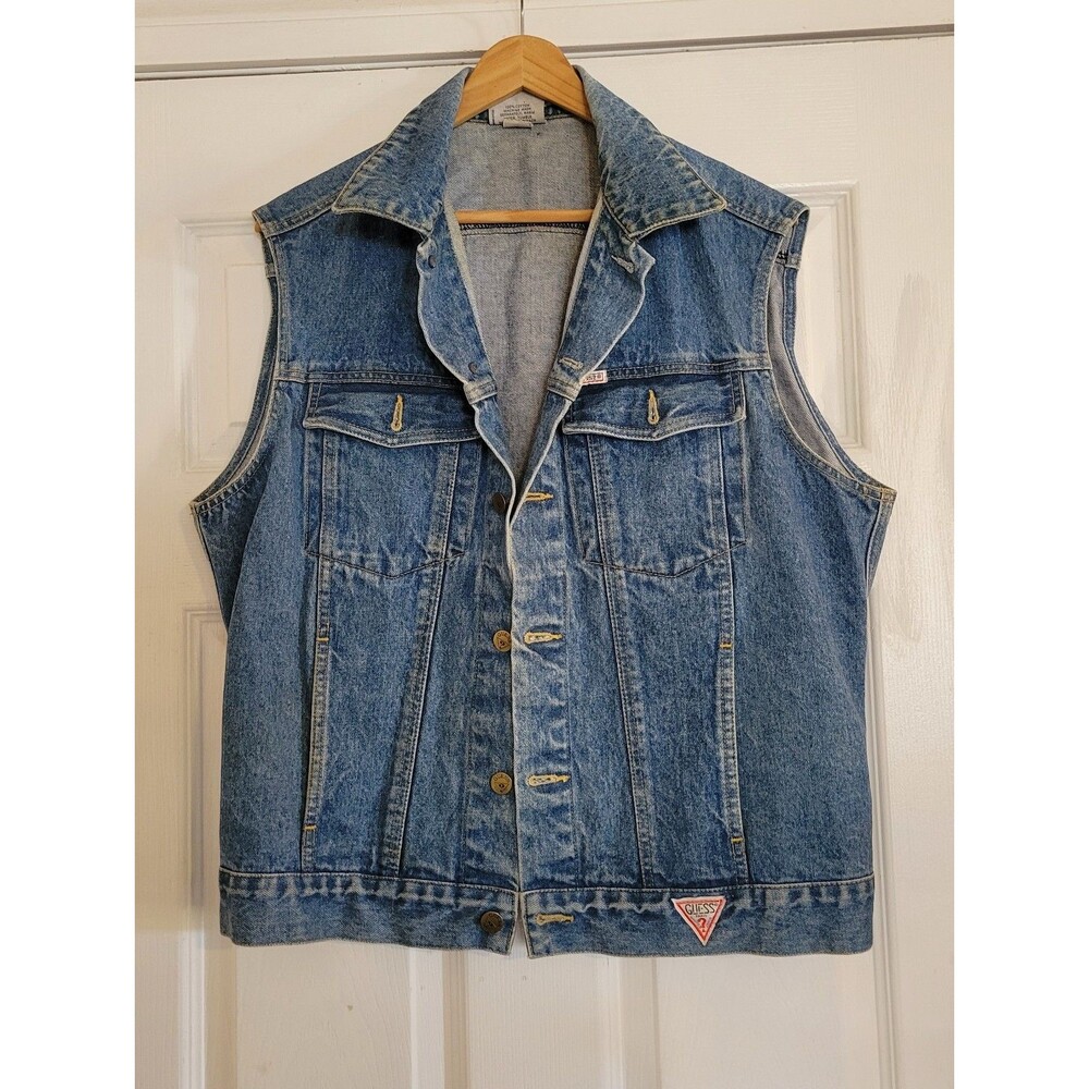 Unisex Classic Georges Marciano for Guess Jean Vest - Size M - 1990's